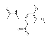 N-(4,5-二甲氧基-2-硝基苄基)乙酰胺 结构式