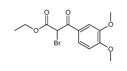 α-溴-3,4-二甲氧基-β-氧代苯丙酸乙酯 结构式