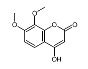 4-羟基-7,8-二甲氧基-2H-1-苯并吡喃-2-酮 结构式
