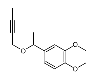 4-(1-丁-2-炔氧基乙基)-1,2-二甲氧基苯 结构式