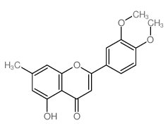 2-(3,4-二甲氧基苯基)-5-羟基-7-甲基-4H-色烯-4-酮 结构式