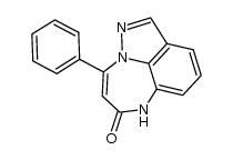 4-苯基吡唑并[1,5,4-ef]-1,5-苯并二氮杂䓬-2(1H)-酮 结构式
