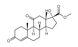 17α-羟基-3,11-二氧代雄甾-4-烯-17β-羧酸甲酯 结构式