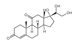 4-孕烯-17α,20β,21-三醇-3,11-二酮 结构式