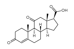 Androst-4-ene-17-carboxylic acid, 3,11-dioxo-, (17β)- 结构式
