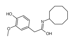 N-环辛基-4-羟基-3-甲氧基苯乙酰胺 结构式