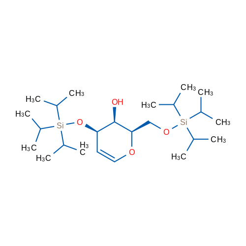 3,6-二-O-(三异丙基硅基)-D-半乳醛 结构式