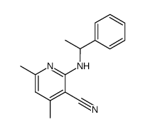 3-Pyridinecarbonitrile, 4,6-dimethyl-2-[(1-phenylethyl)amino]- 结构式