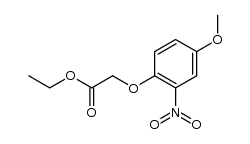 2-(4-甲氧基-2-硝基苯氧基)乙酸乙酯 结构式