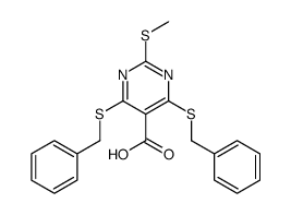 2-(甲基硫代)-4,6-双[(苯基甲基)硫代]-5-嘧啶羧酸 结构式