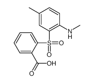 2-[[5-甲基-2-(甲氨基)苯基]磺酰基]苯甲酸 结构式
