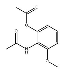 N-[2-(乙酰氧基)-6-甲氧基苯基]乙酰胺 结构式