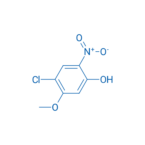 4-氯-5-甲氧基-2-硝基苯酚 结构式