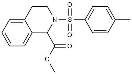 1,2,3,4-四氢-2-[(4-甲基苯基)磺酰基]-1-异喹啉羧酸甲酯 结构式