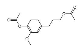 4-乙酰氧基-3-甲氧基苯丙醇-1-乙酸酯 结构式