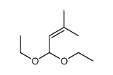 1,1-二乙氧基-3-甲基-2-丁烯 结构式