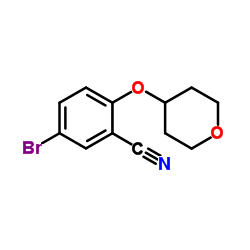 5-溴-2-[(四氢-2H-吡喃-4-基)氧基]苯甲腈 结构式