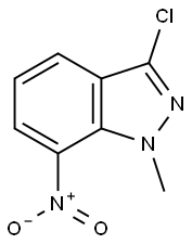 3-氯-1-甲基-7-硝基-1H-吲唑 结构式