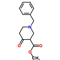 1-苄基-3-甲氧基羰酰-4-哌啶酮 结构式