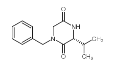 (R)-1-苄基-3-异丙基哌嗪-2,5-二酮 结构式