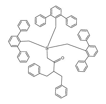 2-Butanone, 4-phenyl-3-(phenylmethyl)-1-[tris([1,1':3',1''-terphenyl]-2'-ylmethyl)silyl]- (9CI) 结构式
