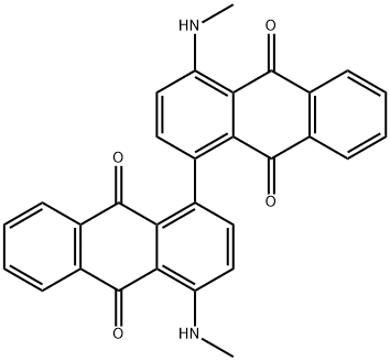 4,4'-双(甲氨基)-[1,1'-联蒽]-9,9',10,10'-四酮 结构式