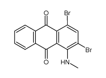 2,4-二溴-1-(甲氨基)-9,10-蒽二酮 结构式