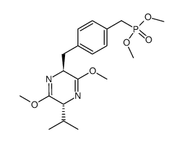 Phosphonic acid, [[4-[[2,5-dihydro-3,6-dimethoxy-5-(1-methylethyl)pyrazinyl]methyl]phenyl]methyl]-, dimethyl ester, (2S-trans)- (9CI) 结构式