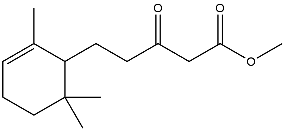 2,6,6-三甲基-β-氧代-2-环己烯-1-戊酸甲酯 结构式