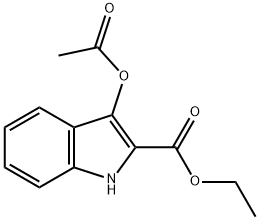 3-乙酰氧基-1H-吲哚-2-羧酸乙酯 结构式
