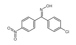 (4-氯苯基)(4-硝基苯基)甲酮肟 结构式