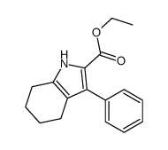 1H-Indole-2-carboxylic acid, 4,5,6,7-tetrahydro-3-phenyl-, ethyl ester 结构式