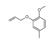 1-甲氧基-4-甲基-2-(2-丙烯-1-基氧基)苯 结构式