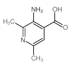 3-氨基-2,6-二甲基吡啶-4-羧酸 结构式