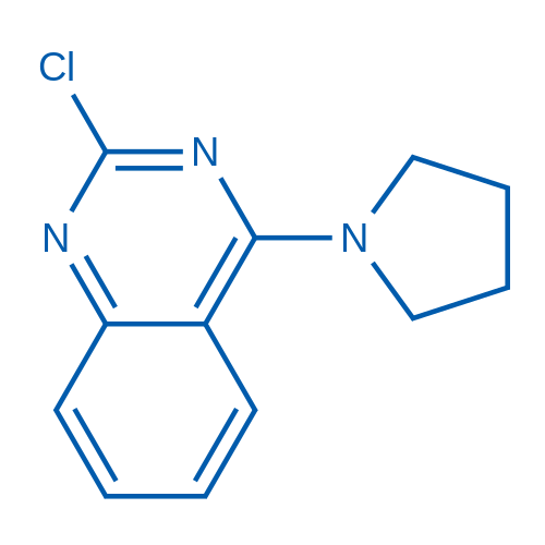 2-氯-4-(吡咯烷-1-基)喹唑啉 结构式