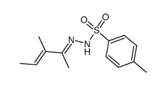 Benzenesulfonic acid, 4-methyl-, 2-(1,2-dimethyl-2-buten-1-ylidene)hydrazide 结构式