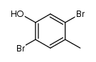 2,5-二溴-4-甲基苯酚 结构式