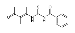 Benzamide, N-[[(1,2-dimethyl-3-oxo-1-buten-1-yl)amino]thioxomethyl]- 结构式