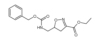 3-Isoxazolecarboxylic acid, 4,5-dihydro-5-[[[(phenylmethoxy)carbonyl]amino]methyl]-, ethyl ester 结构式