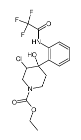 1-Piperidinecarboxylic acid, 3-chloro-4-hydroxy-4-[2-[(2,2,2-trifluoroacetyl)amino]phenyl]-, ethyl ester 结构式