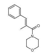 (E)-2-甲基-1-吗啉-4-基-3-苯基丙-2-烯-1-酮 结构式