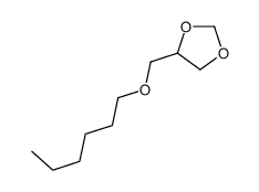4-(己氧基甲基)-1,3-二氧戊环 结构式