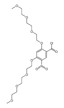 2,4-双[2-[2-(2-甲氧基乙氧基)乙氧基]乙氧基]-5-硝基苯甲酰氯 结构式