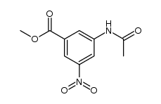 3-乙酰氨基-5-硝基苯甲酸甲酯 结构式