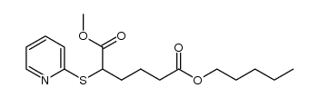 Hexanedioic acid, 2-(2-pyridinylthio)-, 1-methyl 6-pentyl ester 结构式