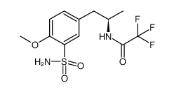 N-[(1R)-2-[3-(氨基磺酰基)-4-甲氧基苯基]-1-甲基乙基]-2,2,2-三氟乙酰胺 结构式