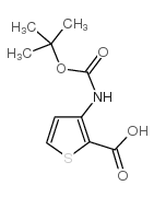 BOC-3-氨基噻吩-2-羧酸 结构式