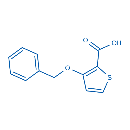 3-苄氧基噻吩-2-羧酸 结构式