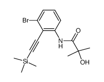 N-[3-溴-2-[2-(三甲基硅基)乙炔基]苯基]-2-羟基-2-甲基丙酰胺 结构式