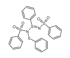 Benzenesulfonamide, N-[S-phenyl-N-(phenylsulfonyl)sulfinimidoyl]-N-(phenylthio)- 结构式